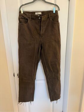 Abercrombie & Fitch Women's Brown 90s Straight Jeans